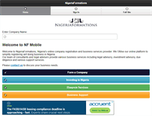 Tablet Screenshot of nigeriaformations.com